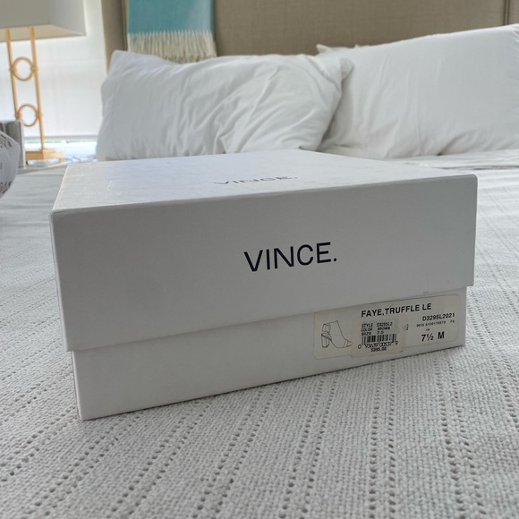 Vince Faye Truffle Heeled Booties - size 7.5 - Picture 3 of 11